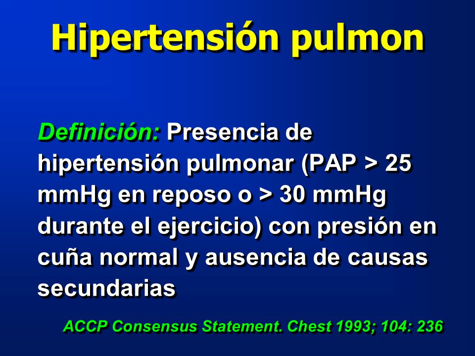 ¿Cuáles son las causas secundarias de la hipertensión pulmonar?